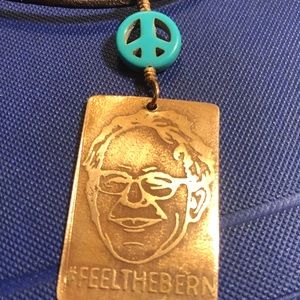 Bernie Sanders Feel The Bern Copper Necklace